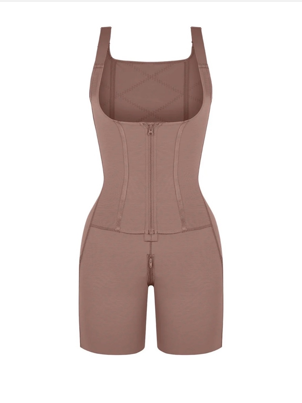 Love BellaFit Mauve/Tan Full-Body Faja Shapewear Bodysuit, Size XXL